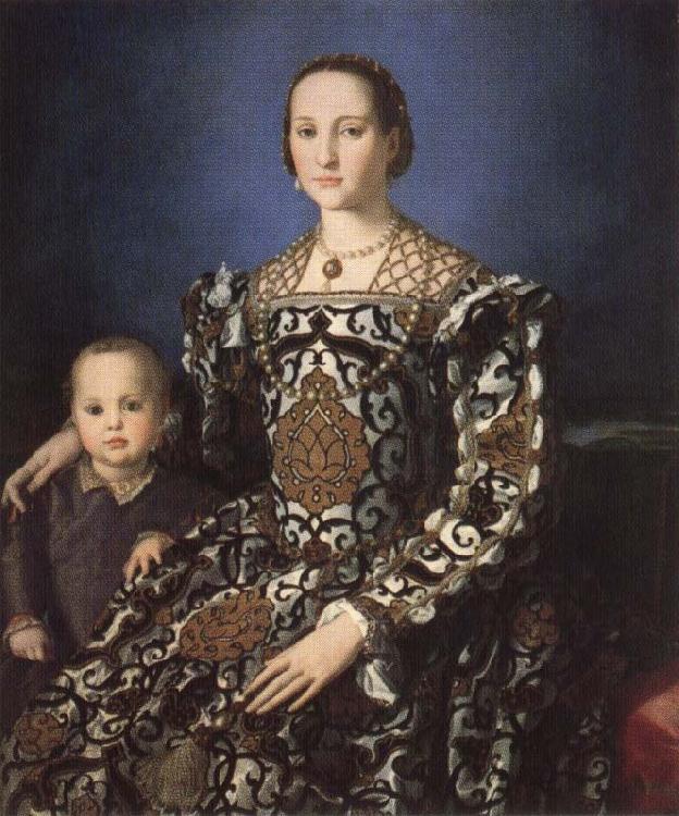 Agnolo Bronzino Portrait of Eleonora of Toledo with Her Son Giovanni de'Medici China oil painting art
